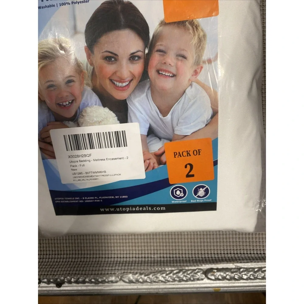 Utopia Waterproof Mattress Encasement Full Pack Of ‎ Two
